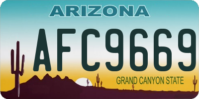 AZ license plate AFC9669