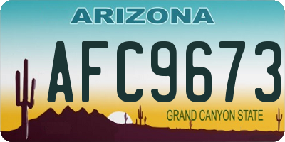 AZ license plate AFC9673