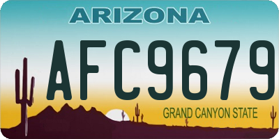 AZ license plate AFC9679