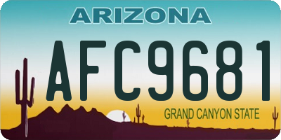 AZ license plate AFC9681