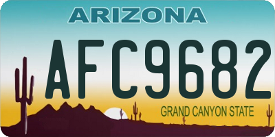 AZ license plate AFC9682