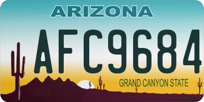 AZ license plate AFC9684