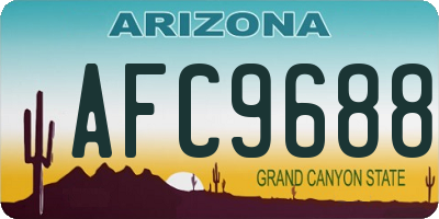 AZ license plate AFC9688
