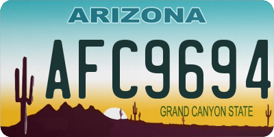 AZ license plate AFC9694