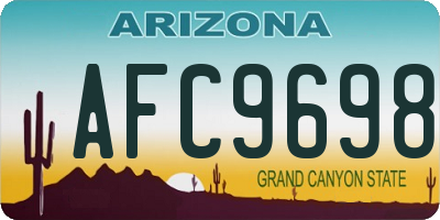 AZ license plate AFC9698