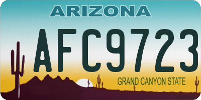 AZ license plate AFC9723