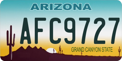 AZ license plate AFC9727