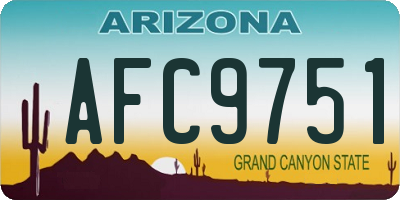 AZ license plate AFC9751