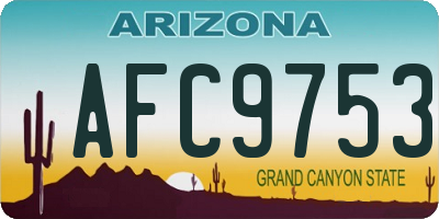 AZ license plate AFC9753