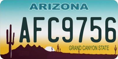 AZ license plate AFC9756