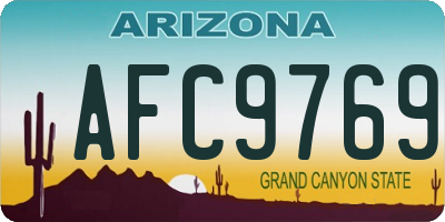 AZ license plate AFC9769