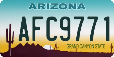 AZ license plate AFC9771