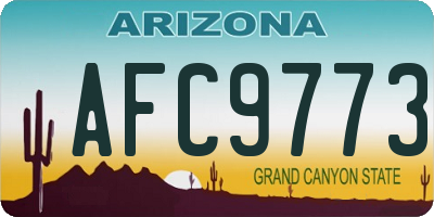 AZ license plate AFC9773