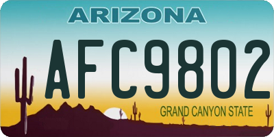AZ license plate AFC9802