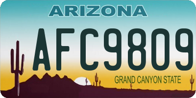 AZ license plate AFC9809
