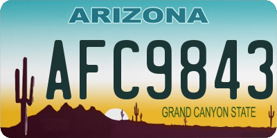 AZ license plate AFC9843