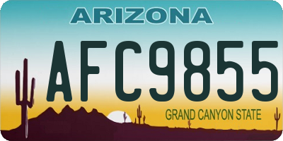 AZ license plate AFC9855