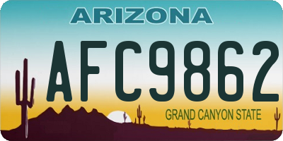 AZ license plate AFC9862