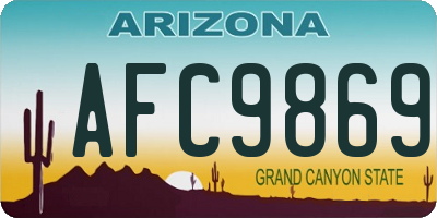AZ license plate AFC9869