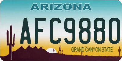 AZ license plate AFC9880