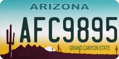 AZ license plate AFC9895