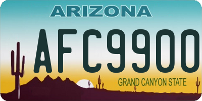 AZ license plate AFC9900