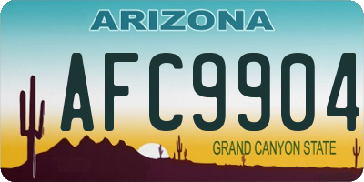 AZ license plate AFC9904