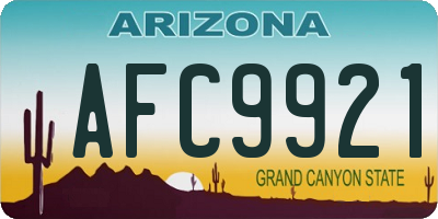 AZ license plate AFC9921