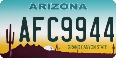 AZ license plate AFC9944