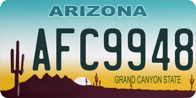AZ license plate AFC9948