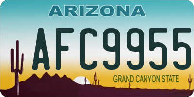 AZ license plate AFC9955