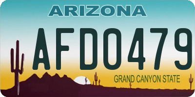 AZ license plate AFD0479