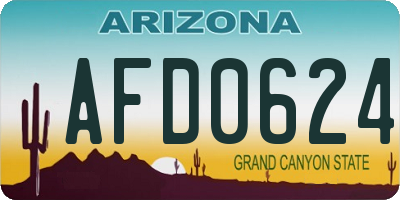 AZ license plate AFD0624