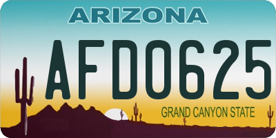 AZ license plate AFD0625