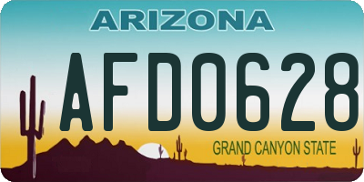 AZ license plate AFD0628