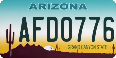 AZ license plate AFD0776