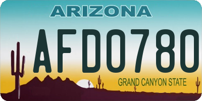 AZ license plate AFD0780