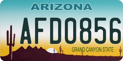 AZ license plate AFD0856