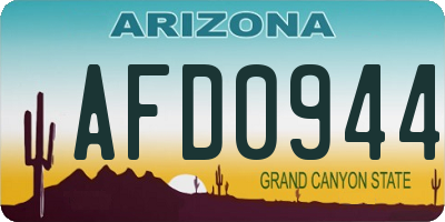 AZ license plate AFD0944