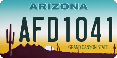 AZ license plate AFD1041