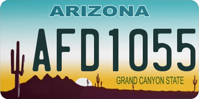 AZ license plate AFD1055