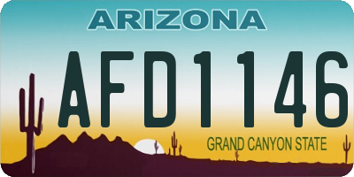 AZ license plate AFD1146