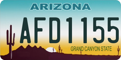 AZ license plate AFD1155
