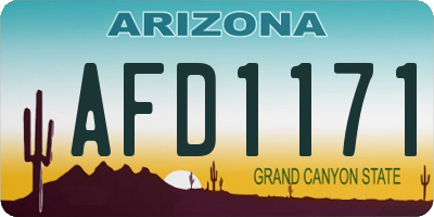 AZ license plate AFD1171