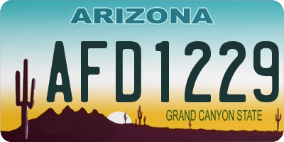 AZ license plate AFD1229