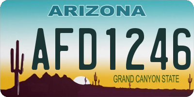 AZ license plate AFD1246