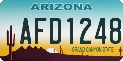 AZ license plate AFD1248