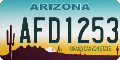 AZ license plate AFD1253