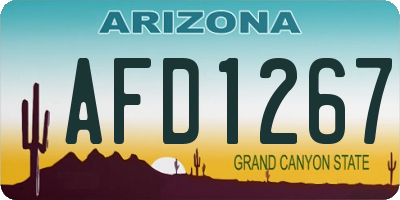 AZ license plate AFD1267