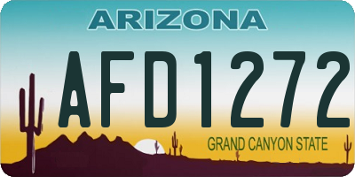 AZ license plate AFD1272
